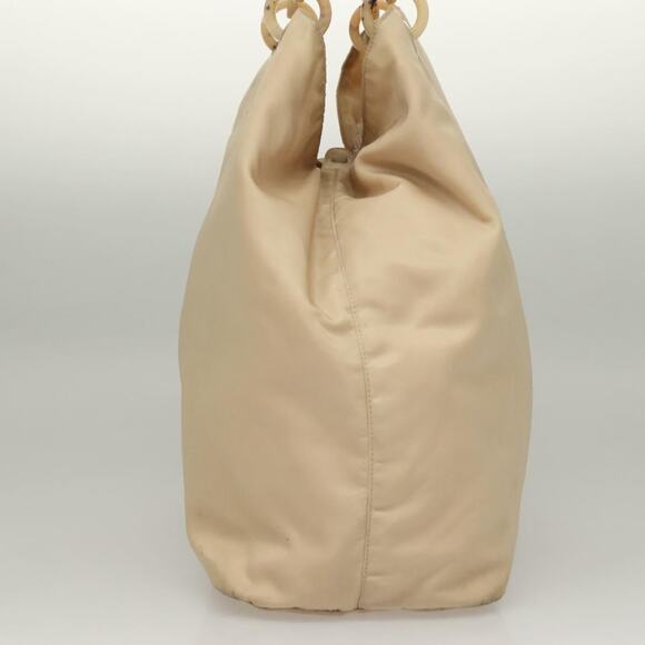 PRADA Hand Bag Nylon Beige Silver - Picture 5 of 12